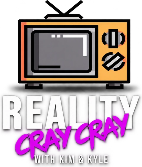 Reality Cray Cray with Kim & Kyle — retro television on a teal background